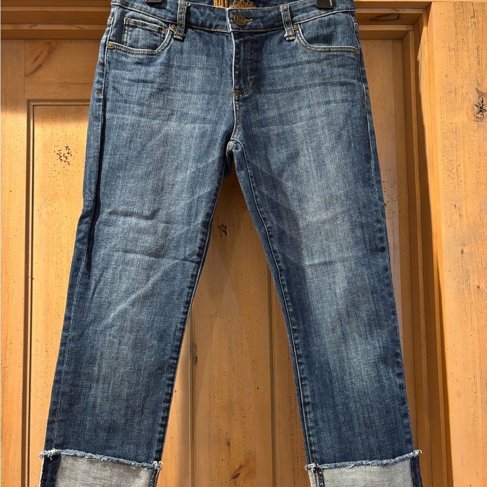 Kut from the Kloth Dark Wash Cropped Jeans